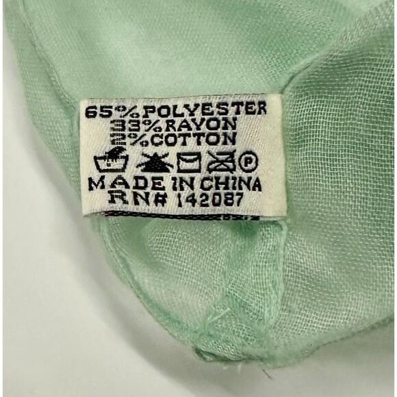 Simply Noelle Silk Blend Scarf Shawl Pastel Green - Picture 5 of 7